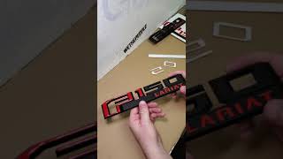 Custom acrylic fender emblem overlay - installation