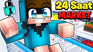 MARKETTE 24 SAAT KİLİTLİ KALDIK -Minecraft