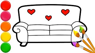 Drawing Sofa For Kidsbolalar Uchun Divan Chizish