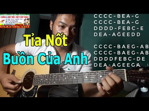 BUỒN CỦA ANH Guitar Chia Sẻ Solo Tỉa Nốt Đơn Giản Tone Am