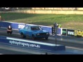 JOE GAUCI'S PROFAB FORD CORTINA V8 TURBO AT SYDNEY JAMBOREE AND RUNS 7.37 @ 199 MPH - 3.4.2011