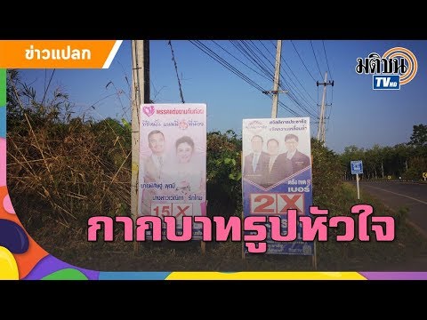 ฮือฮา! คู่บ่าวสาวเมืองตรัง ขึ้นป้ายงานวิวาห์ล้อป้ายหาเสียงเลือกตั้ง : Matichon TV