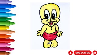 How to draw Tweety Bird  #art #cartoondrawing #tweetybird #cartoon