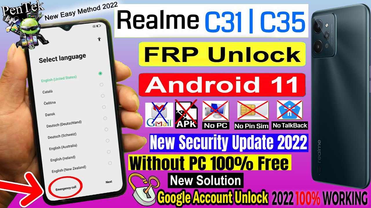 Realme C31/C35 Frp Bypass Google Account Unlock Without Realme C31/C35 Frp Bypass Google Account Unlock Without
