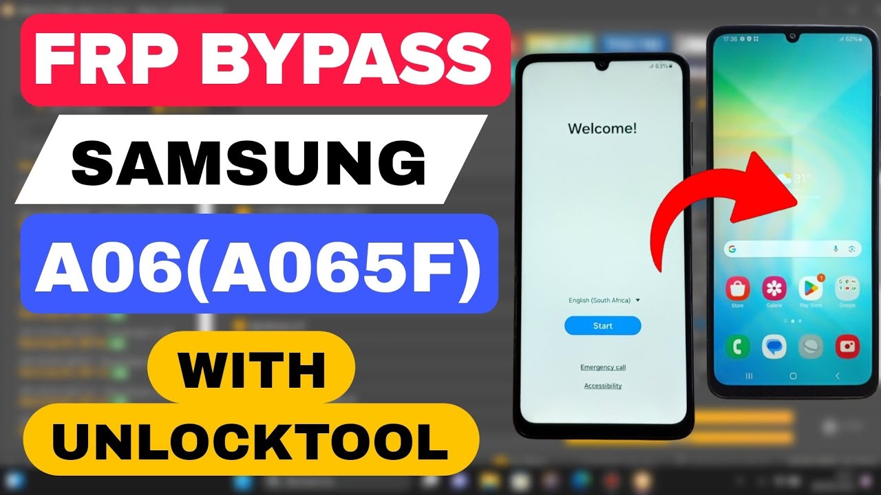 SAMSUNG A06 (A065F) FRP BYPASS WITH UNLOCKTOOL 2025 SAMSUNG A06 (A065F) FRP BYPASS WITH UNLOCKTOOL 2025