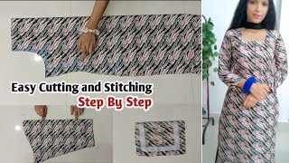 Very Easy Kurti Cutting And Schingsquare Neck Design Cutting Latest Kurti Design Kurti Cutting
