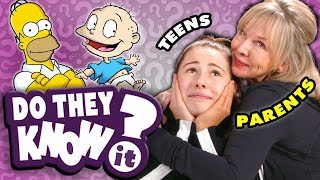 Do Teens Know Their Parents' Favorite 90s Cartoon Themes? | React: Do They Know It?