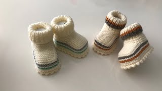 Örgü Bebek Patik Yapımı Tarifi Detayları Ile