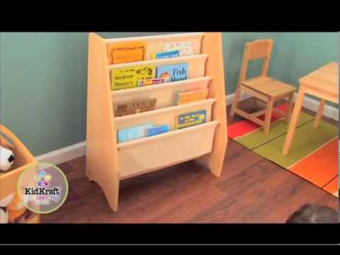 LIBRERO DE MADERA Y TELA Kidkraft 14226 - YouTube