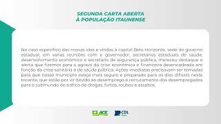 #Covid19 | SEGUNDA CARTA ABERTA À POPULAÇÃO ITAUNENSE
