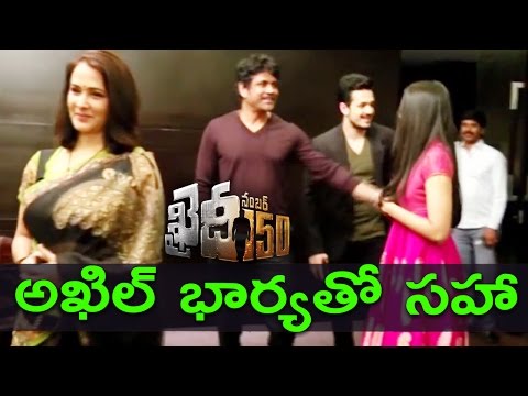 Akhil With His Wife at Khaidi no 150 Success Function || Chiranjeevi , Kajal Aggarwal Akhil With His Wife at Khaidi no 150 Success Function || Chiranjeevi , Kajal Aggarwal #1