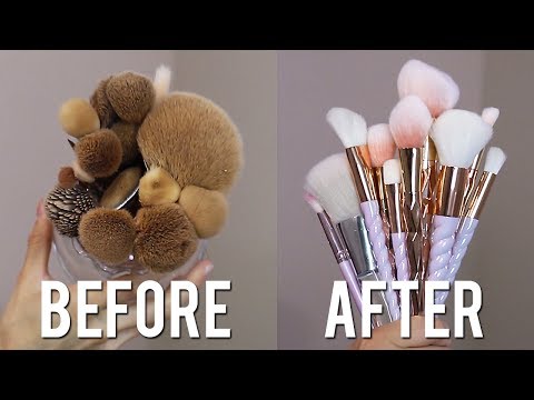 HOW TO CLEAN MAKEUP BRUSHES! - YouTube