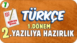 7.Sınıf Türkçe 1.Dönem 2.Yazılıya Hazırlık 📝 #2023