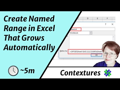 dynamic named ranges. Create a Named Range in Excel