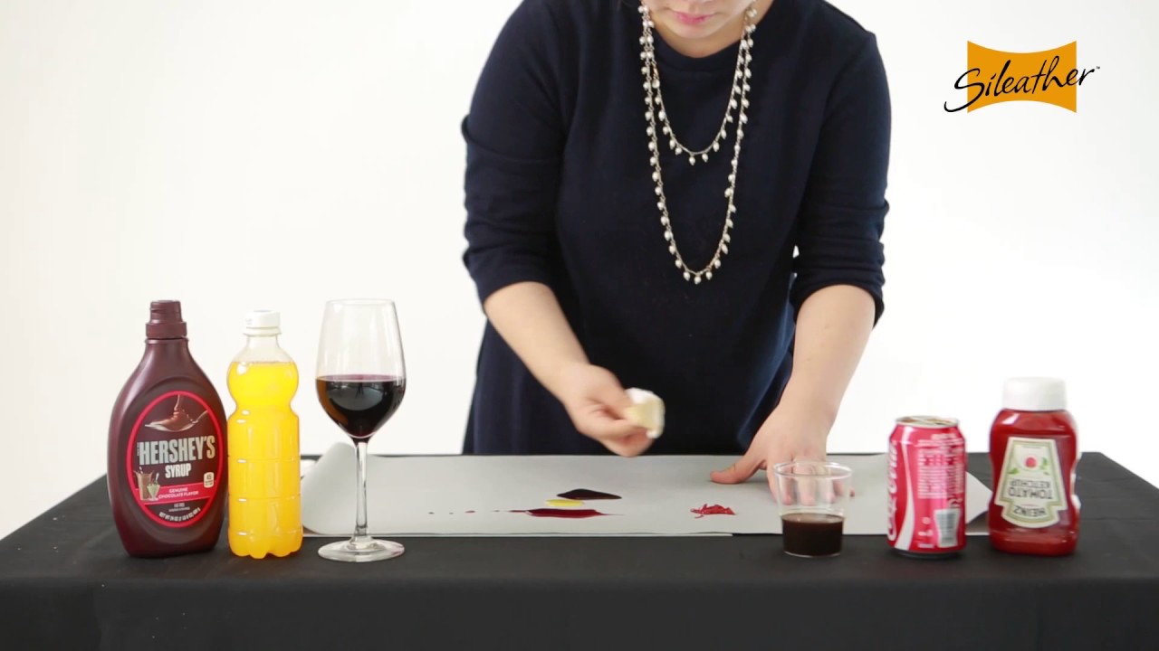 Sileather™ | Stain Resistance Test - Liquids