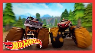 Todas Las Aventuras De Los Hot Wheels Monster Trucks En Camp Crush Hot Wheels En Español
