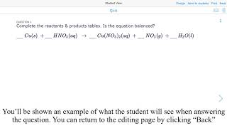Chemical equations