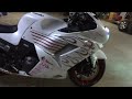 ZX-14 ホワイトフレア デルケビックマフラー音