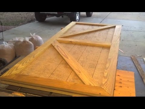 custom shed door designed and built in one short video