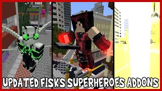 NEW UPDATED FISK'S SUPERHERO ADDONS STUFF! Minecraft Fisk's Superheroes Mod Addo