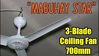 Mini Ceiling Fan With 3-Blades, 700Mm Diameter 120Hz Healing Tone Asmr