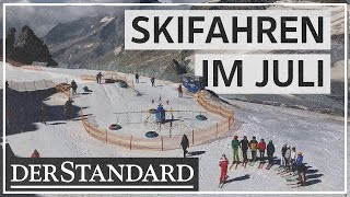 Skifahren Im Juli Augenschein Am Hintertuxer Gletscher