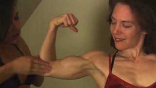 Strong Girl Left Right Biceps
