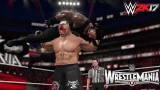 Wwe 2K17 Recreation Seth Rollins Cashes In Mitb On Brock Lesnar Vs Roman Reigns Wrestlemania 31