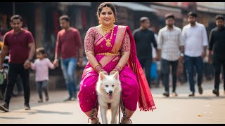 Fat Women Riding Dog سيدة تركب الكلب