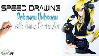 Speed Drawing Character of Pokemon Umbreon ( Anime Character )
