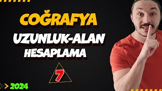 🌍Uzunluk-Alan-Eğim Hesaplama 🔴 39 Günde TYT Coğrafya Kampı-7🟡 9.sınıf coğrafya K