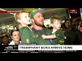 Second group of triumphant Boks arrive back home