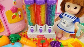 Baby doll refrigerator fruit Orbeez cake and beaty toys baby Doli play
