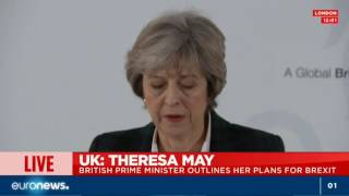 Theresa May Delivers Much-Anticipated Brexit Speech - Live Footage