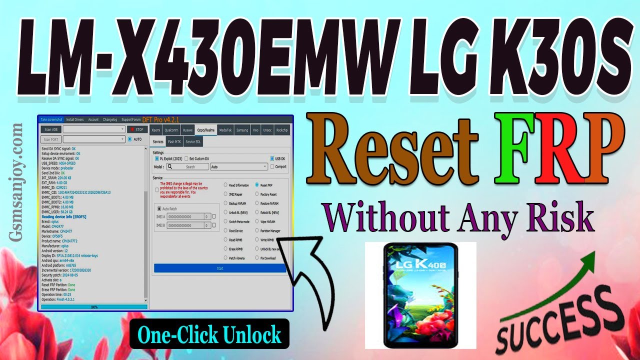 LM-X430EMW LG K30S Reset FRP UNLOCK android 9 One-CLICK LM-X430EMW LG K30S Reset FRP UNLOCK android 9 One-CLICK