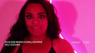 Plus Size Reina Floral Romper Yandy