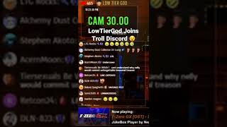 Lowtiergod Joins A Troll Discord