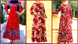 Beautiful And Stylish Womens Digital Printed Ruffled Abaya Design Ideas 2025
