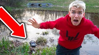 MONSTER IN POND!! (NEST FOUND) MONSTER IN POND!! (NEST FOUND)