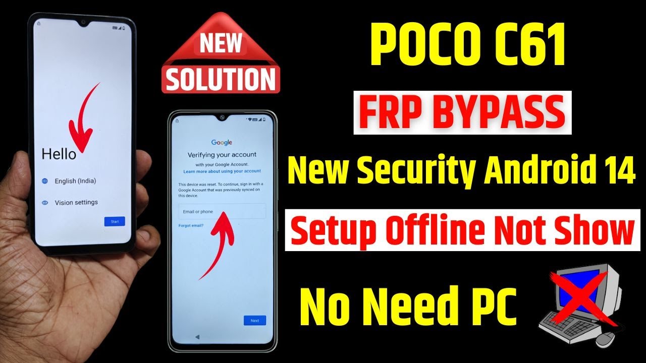 Poco C61 Frp Bypass – New Security Android 14 | Poco C61 Poco C61 Frp Bypass – New Security Android 14 | Poco C61