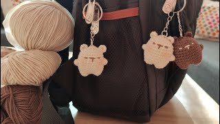 Crochet mini bear keychain / amigurumi anahtarlık yapımı / ayıcık anahtarlı yapı