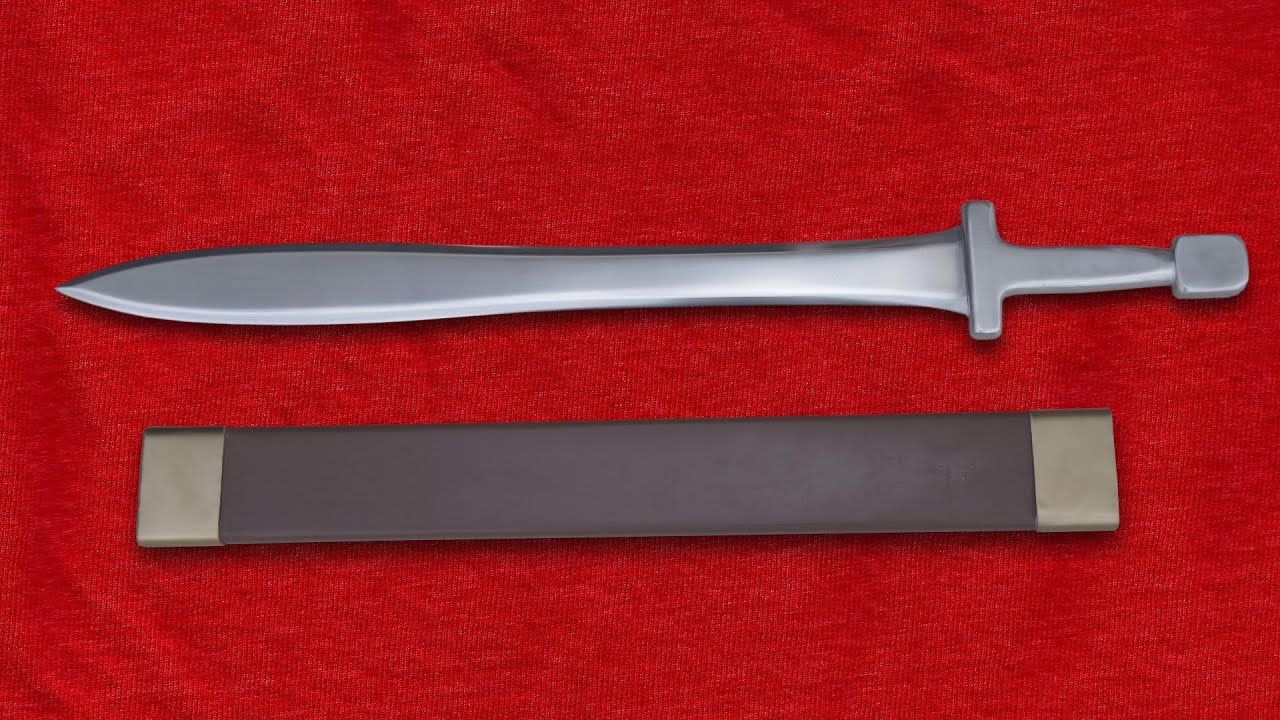 How To Make A Prop Sword / Xiphos And Scabbard - YouTube