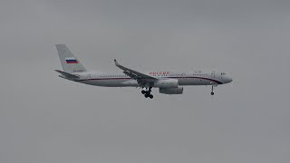 Russia Special Flight Squadron Tupolev Tu-214Pu Lands In Anchorage For The Trump-Putin Summit