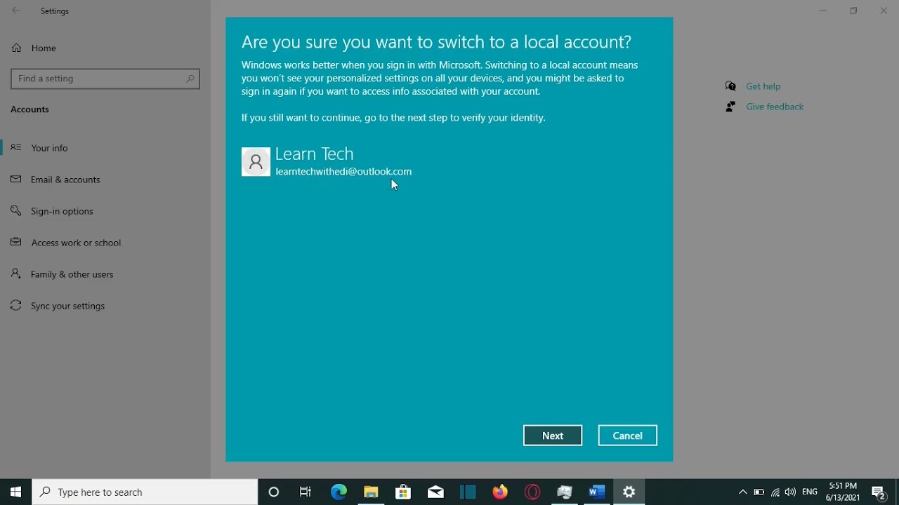Remove a Microsoft Account from Windows 10 Remove a Microsoft Account from Windows 10