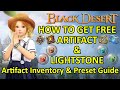 Free Artifact & Lightstone from Quest, Artifact Inventory & Preset Guide (Black Desert Online)