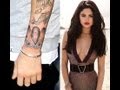 Justin Bieber 14 TATTOOs - SELENA (angel), tiger, catfish, X [2013]