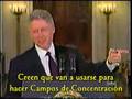 Le preguntan a Bill Clinton por los campos de Concentración