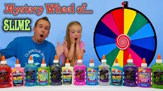 3 Colors Of Glue Mystery Wheel Of Slime Challenge All New Colors