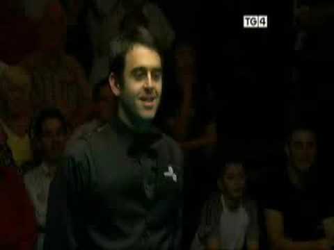 Ronnie O'Sullivan and Michaela Tabb were argueing with that where to respot