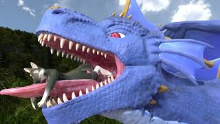 Chio Dragon Swallows Wolf Vore